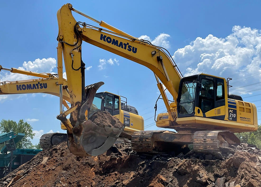 gl williams and daughter excavator