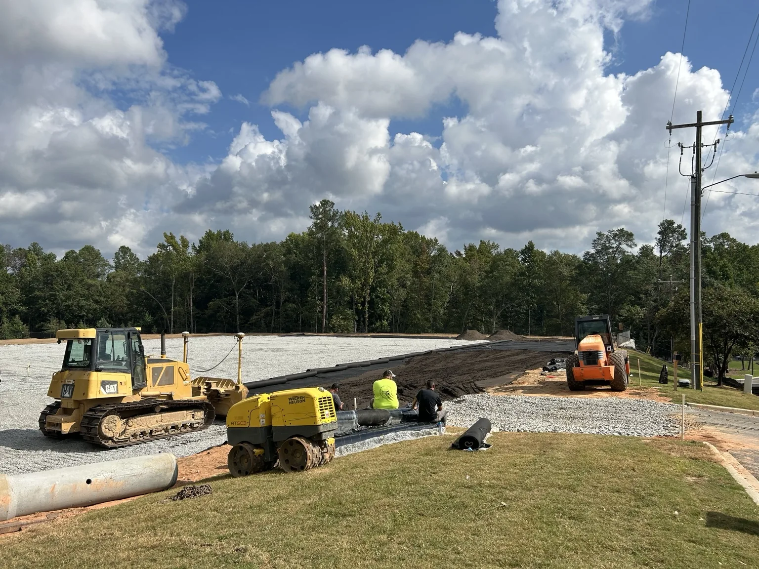 Engineered topsoil placement underway
